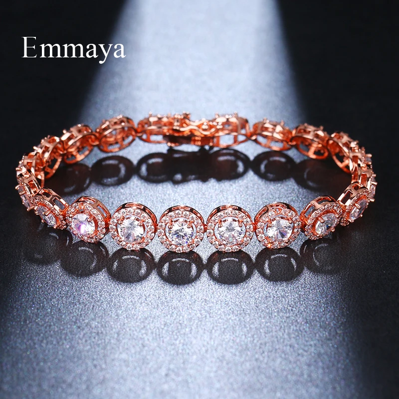 EMMAYA New Arrival For Charming Female  Classic Series Round Shape AAA Zirconia Multicolors Bracelet Fashion Statement