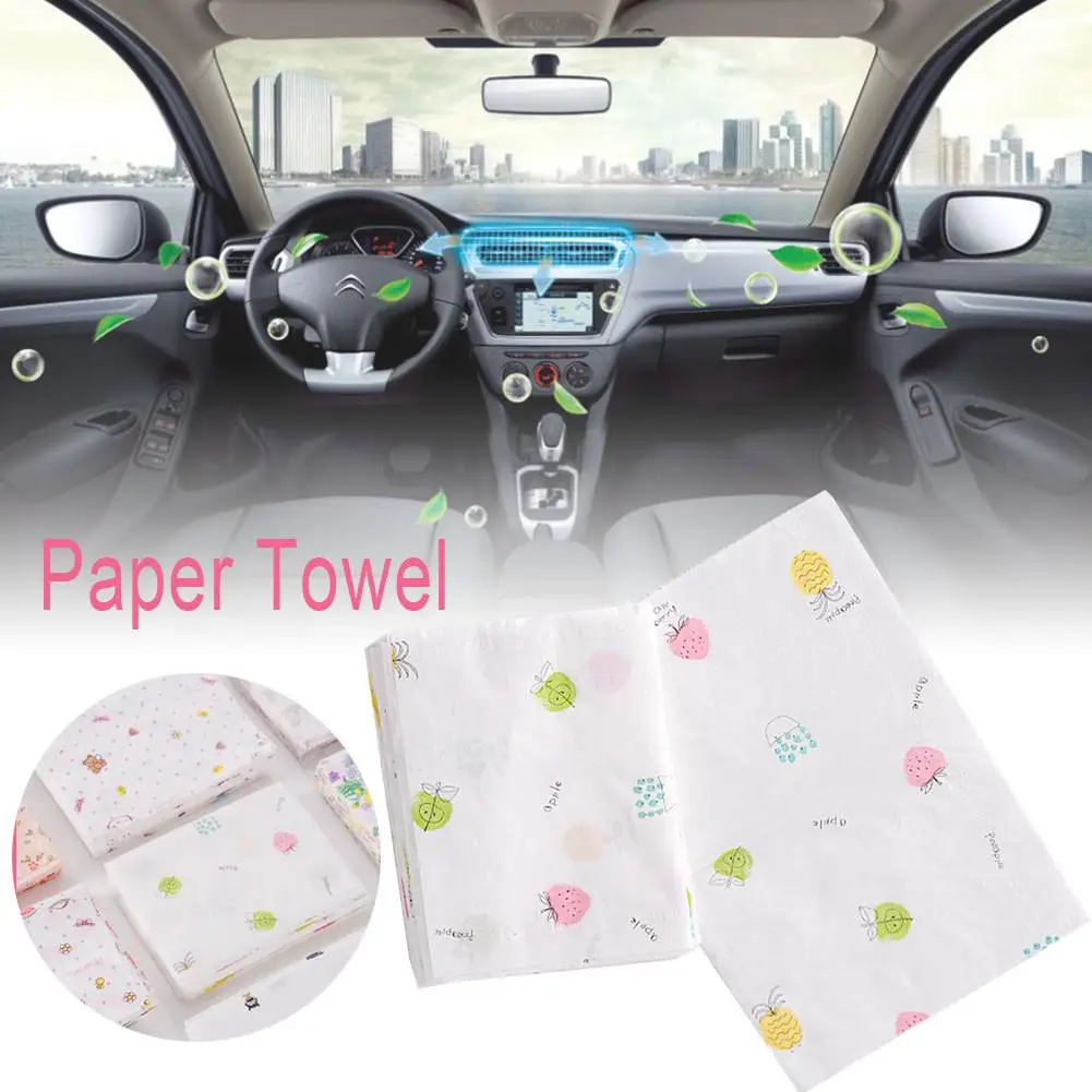 Facial Tissue Cylinder Soft Paper Towel With Fruit Pattern Fragrance-Free Cleaning Tissue Car Charming Napkin Paper For House