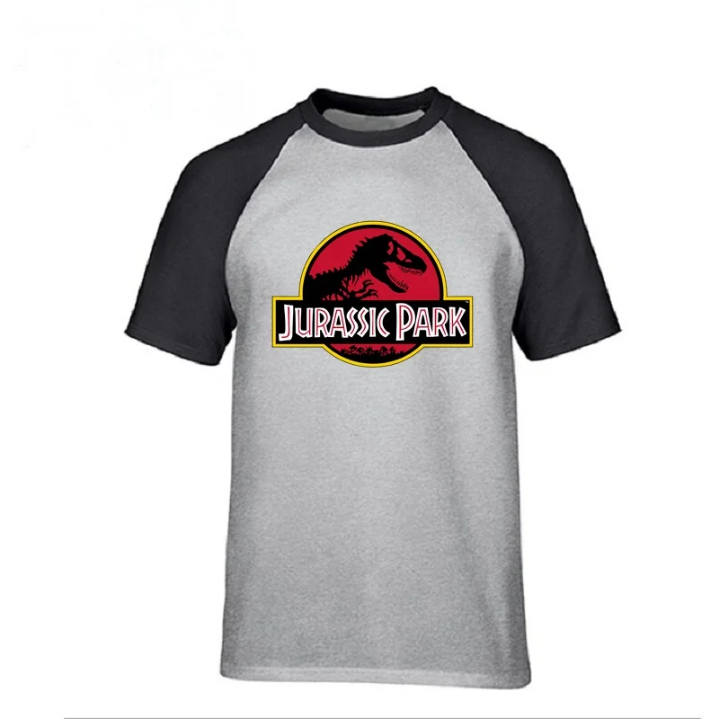 men tops JURASSIC PARK T-shirts gyms Workout mens Tshirt beach surfing t shirt Dinosaur World Graphic youth hipster topshirts