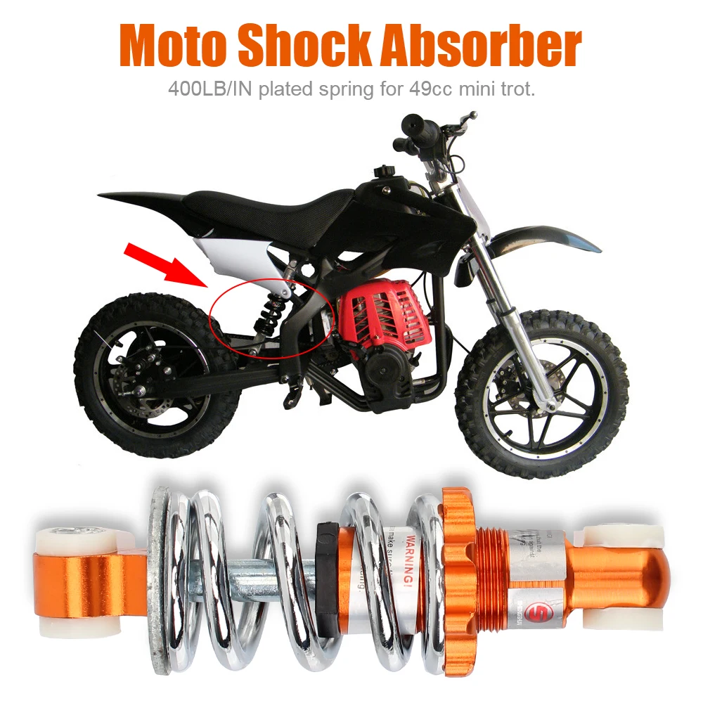 Motorcycle Shock Absorber Moto Accessories Plated Spring For 49cc Mini Trot Motor Replacement Damping Pitch 125MM 400LB/IN