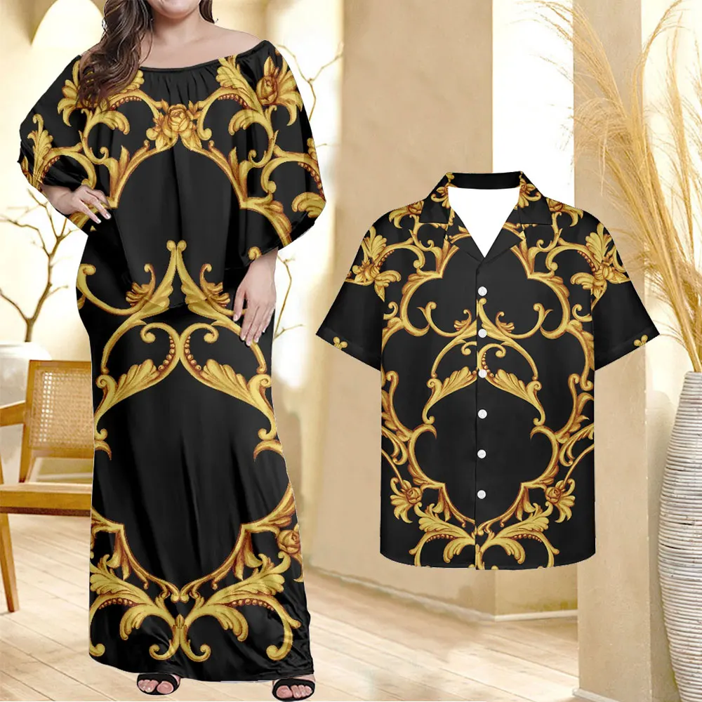 Noisydesigns vestido de verão feminino com camisa masculina flor ouro robe vestidos sexys mujer feminino luxo corrente impressão 4xl dropship