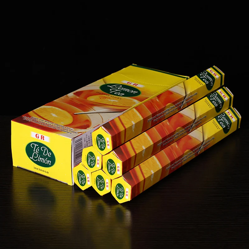 India Incense LemonTea Incense Stick Original Imported Aromatherapy Incenso Yoga Smells Fragrant Scent  for Household Meditation