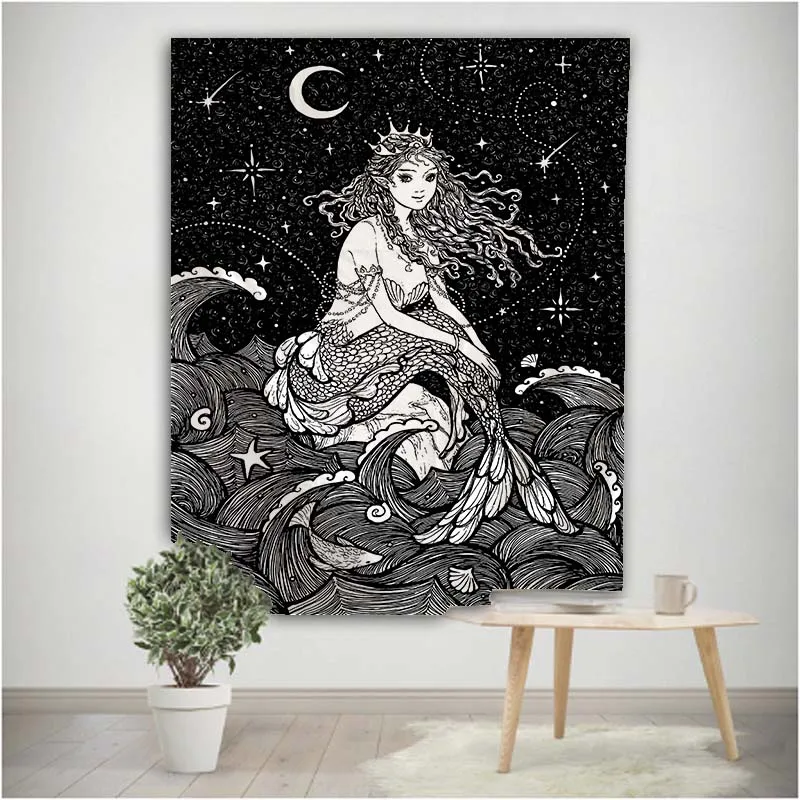 Luna e Sirene arazzo Mandala appeso A Parete Arazzi Hippie Casa Boho Decor mandala Arazzo Da Parete