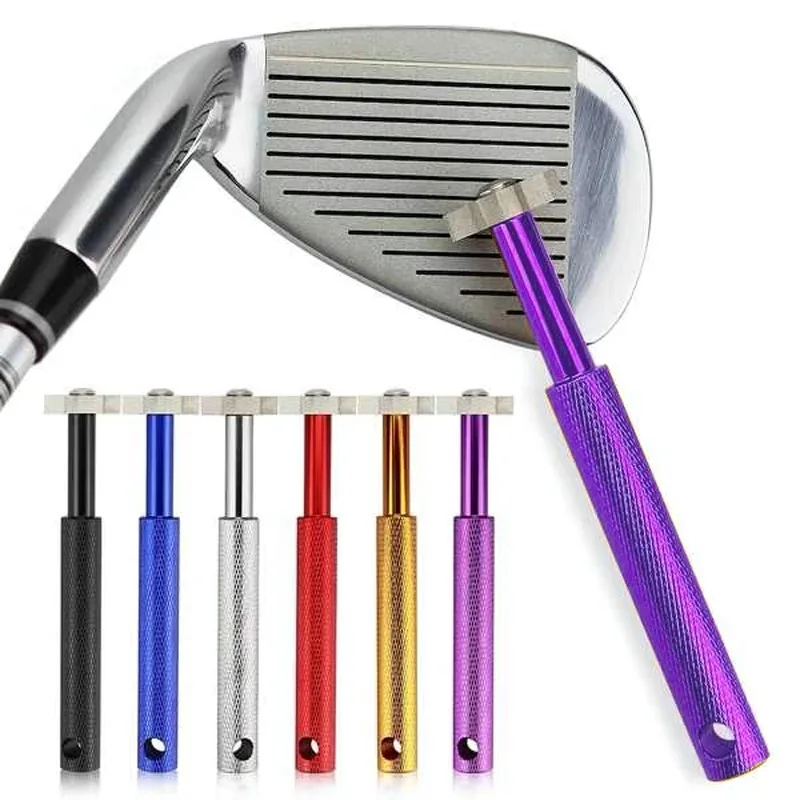 1pc golfe hex ferramenta de limpeza profissional ferro cunha golfe groove sharpener com 6 cabeças liga de alumínio golfe hex ferramenta de limpeza.