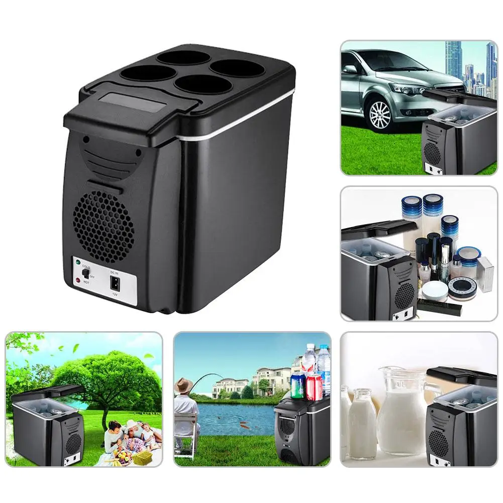 6 Liter Car Mini Refrigerator Lightweight Dual-Use Insulated Cooler Box Container Nevera Compresor 12 V In Refrigerators