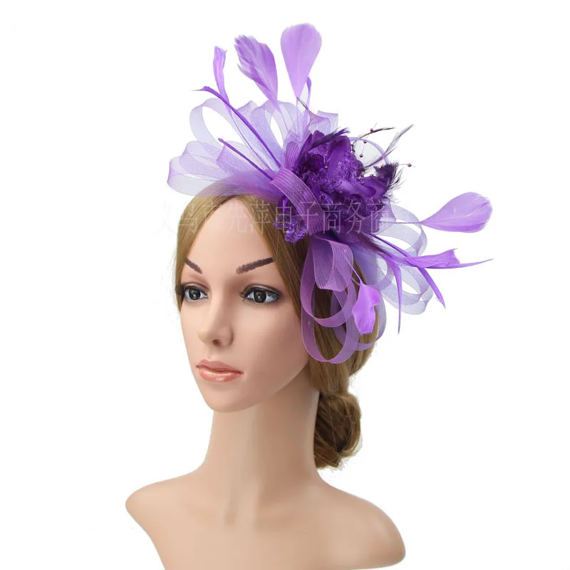 Janevini penas verdes chapéus de casamento e fascinadores chapéu para casamento hairband nupcial festa fascinator chapéu traje acessório 2020