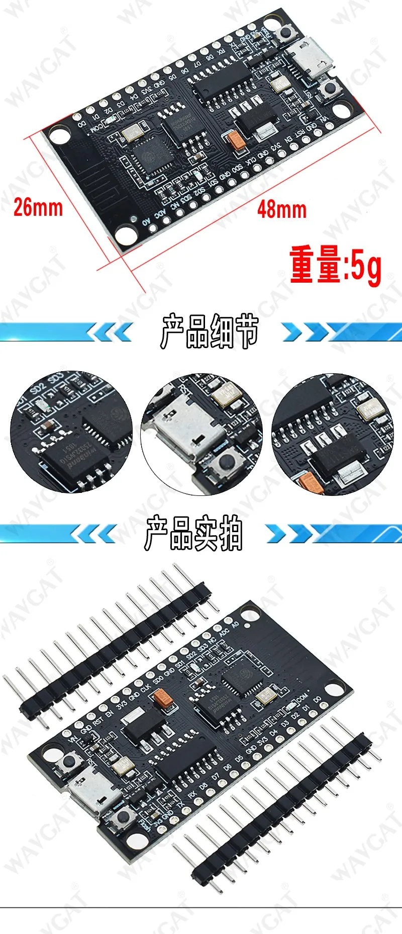 CH340G NODEMCU Baru Wemos Sepenuhnya Kompatibel dengan Modul Iot ESP8266 32M Yang Lama
