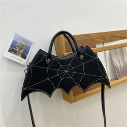 Black Punk Style Girl's Shoulder Bag Crossbody Bag For Women Purses And Handbags Girl's Bat Bag Designer Bag Pu Leather Tote Bag