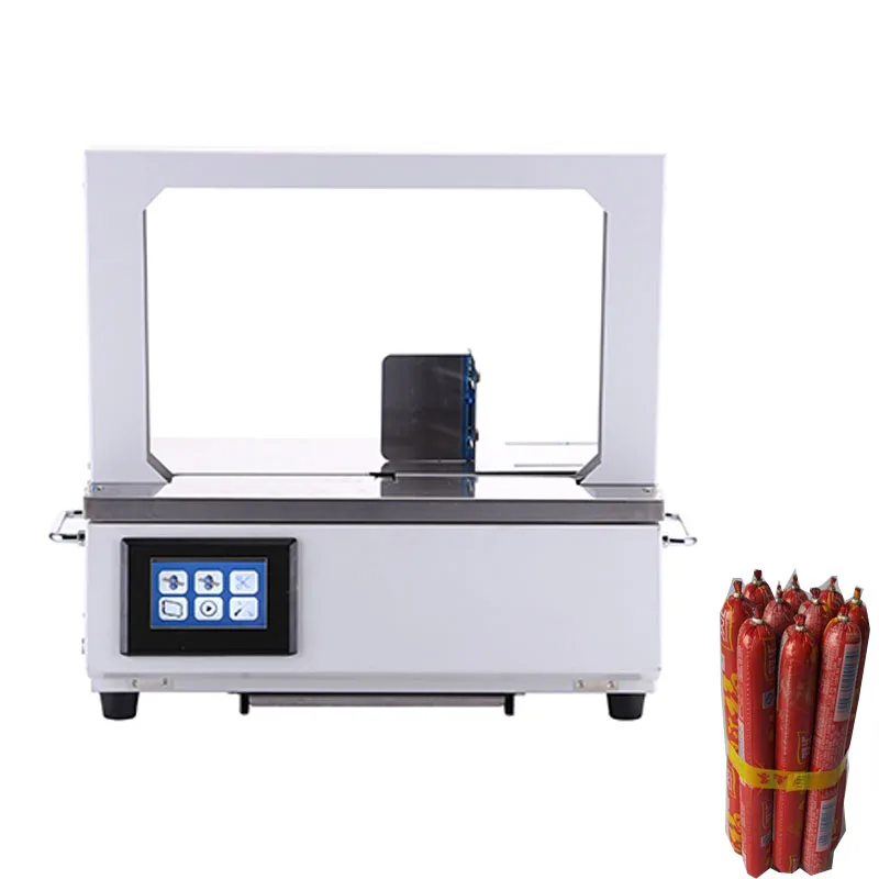 

OPP Hot Melt Automatic Vegetable Binding Machine Strapping Machine Supermarket Noodle Gift Ham Sausage Packaging Machine