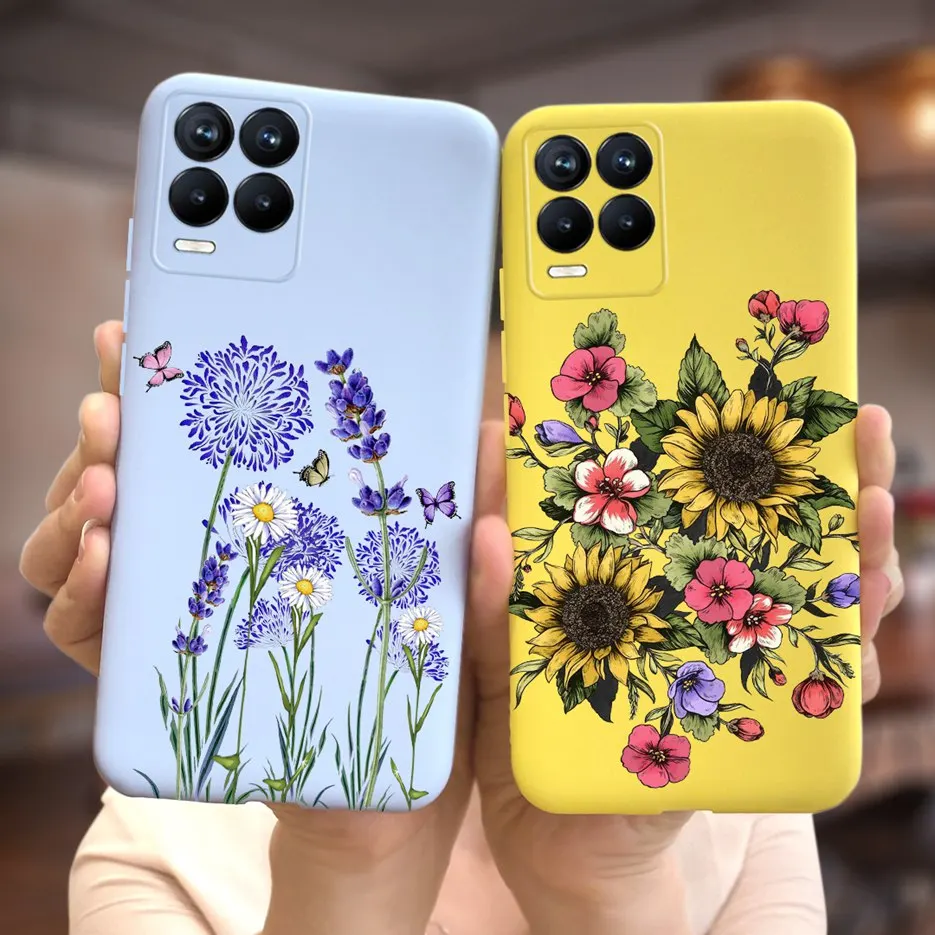 Oppo Realme 8 Pro 케이스 RMX3081 2021 Realme 8 8i Realme8 Pro 케이스 Fundas Capa 용 새 패션 소프트 실리콘 전화 뒷면 커버
