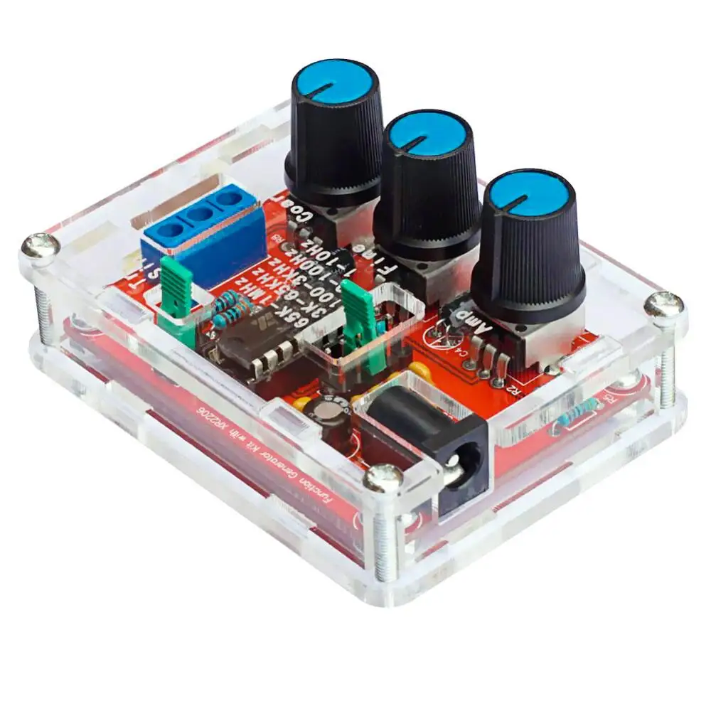 1HZ-1MHZ XR2206 기능 신호 발생기 DIY 키트 사인/삼각형/사각 출력 신호 발생기 가변 주파수 진폭