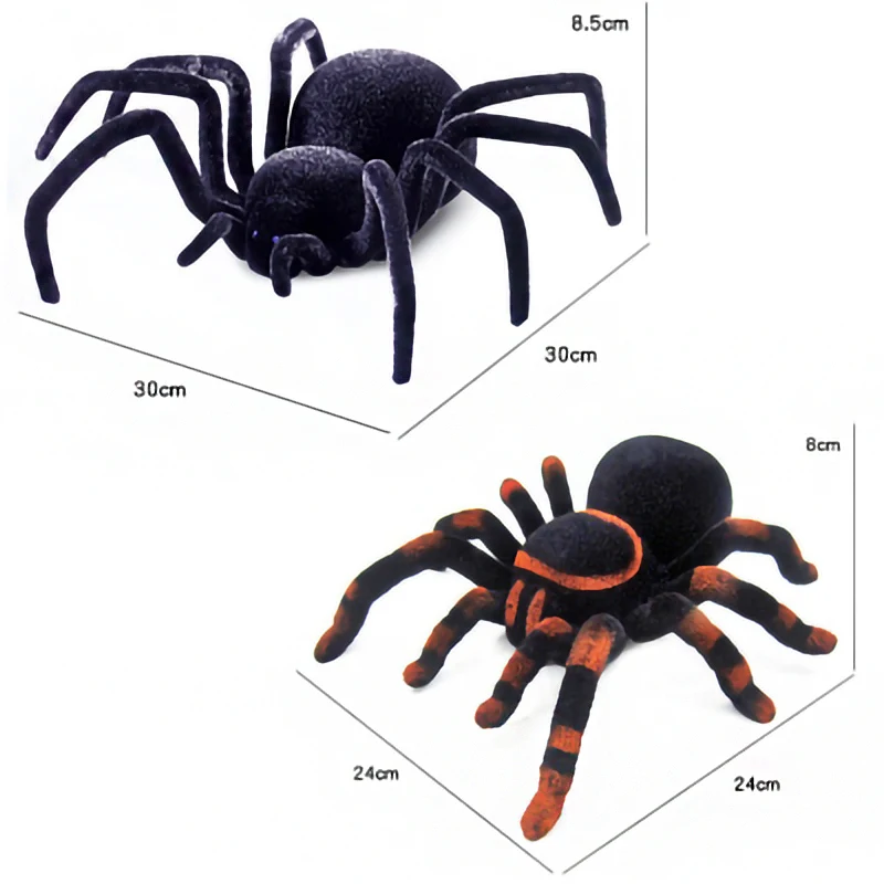 RC spider toy remote control Tarantula Black widow Electric toys Simulation lifelike crawl araneid Tricky novel gift for boys