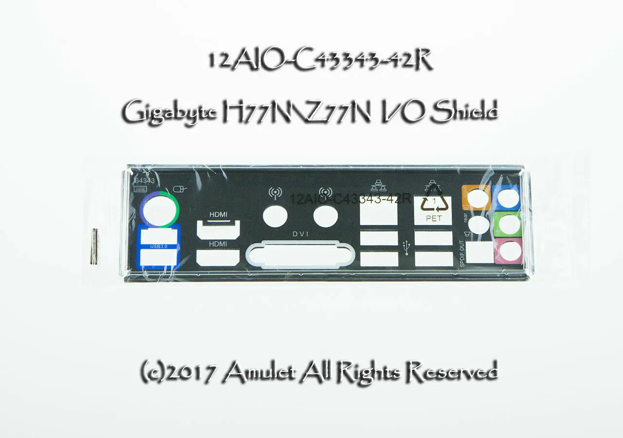 I/O IO Shield Backplate Gigabyte GA-H77N-Wifi Z77N-Wifi MOTHERBOARD