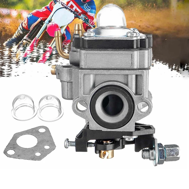 Motorcycle Carb Carburetor 11mm 2 Stroke Carburettor for 43Cc 47Cc 49Cc 50Cc Scooter ATV Dirt Bike Lawn Mower