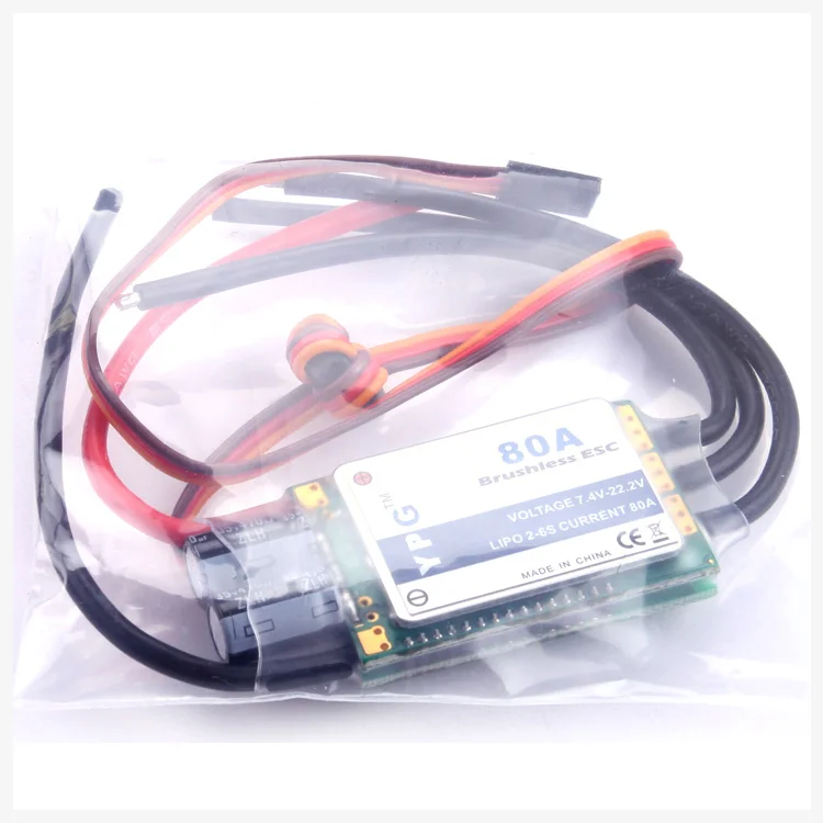 

New YPG 80A (2~6S) SBEC Brushless ESC Speed Controller ESC High Quality for RC Helicopter Parts