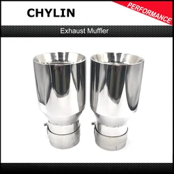 Universal Car Exhaust Muffler Tail Pipe Stainless Steel Chrome Decorative Tip Exhaust Pipe Automobile Accessories Car-Styling