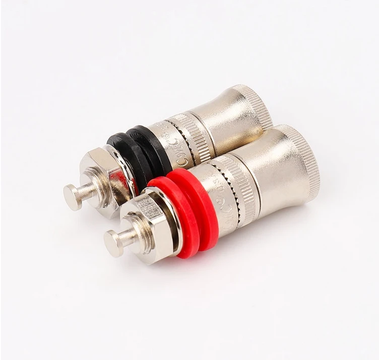 

2pcs Price 868S HIFI DIY Pure copper nickel plated Electronic Banana Plug Female Socket Binding Post Terminal Connector