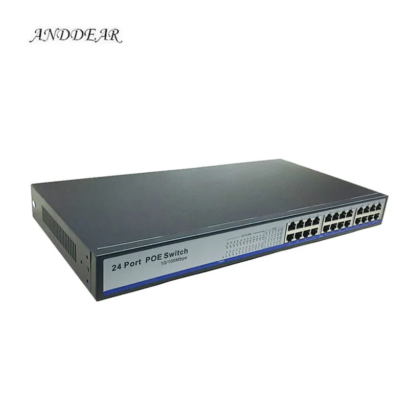 B7 24 Ports Poe Switch Manufacturer Best Brand 24 port poe 48V power supply For Ip Cameras cctv camera poe switches total 250W