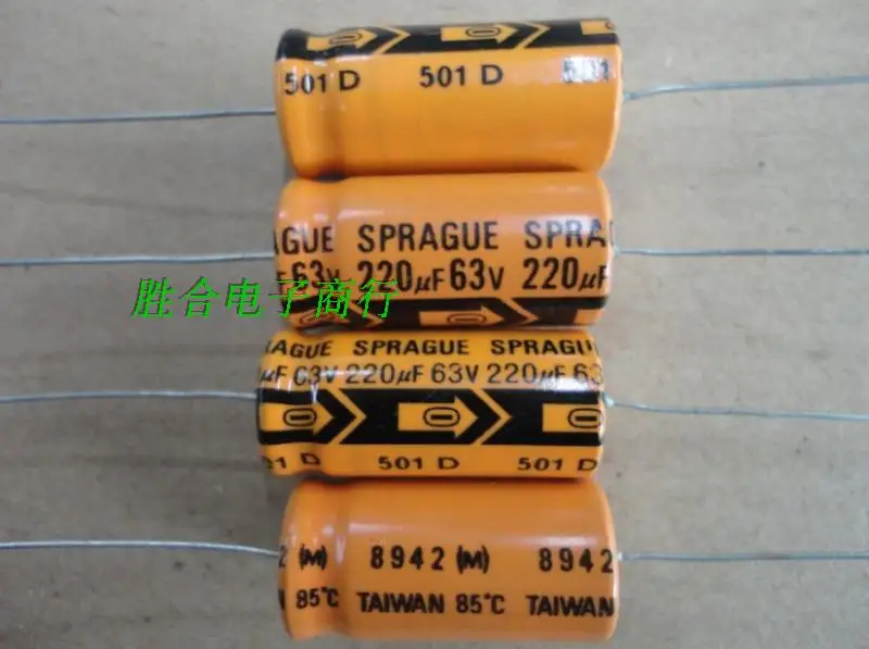 1pcs SPRAGUE capacitor 220uF 100UF 470uf 680uf 1000uf 47uf 63v 16v 50v axial fever electrolytic capacitor