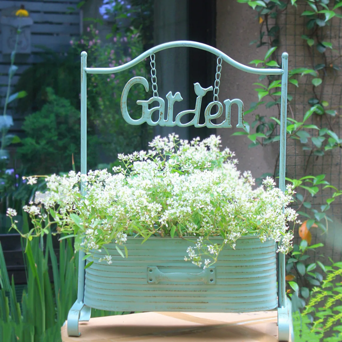 

Outdoor Iron Flower Pot Outdoor Flower Stand Outdoor Garden Garden Garden Gardening Balcony Decoration Layout Ornaments