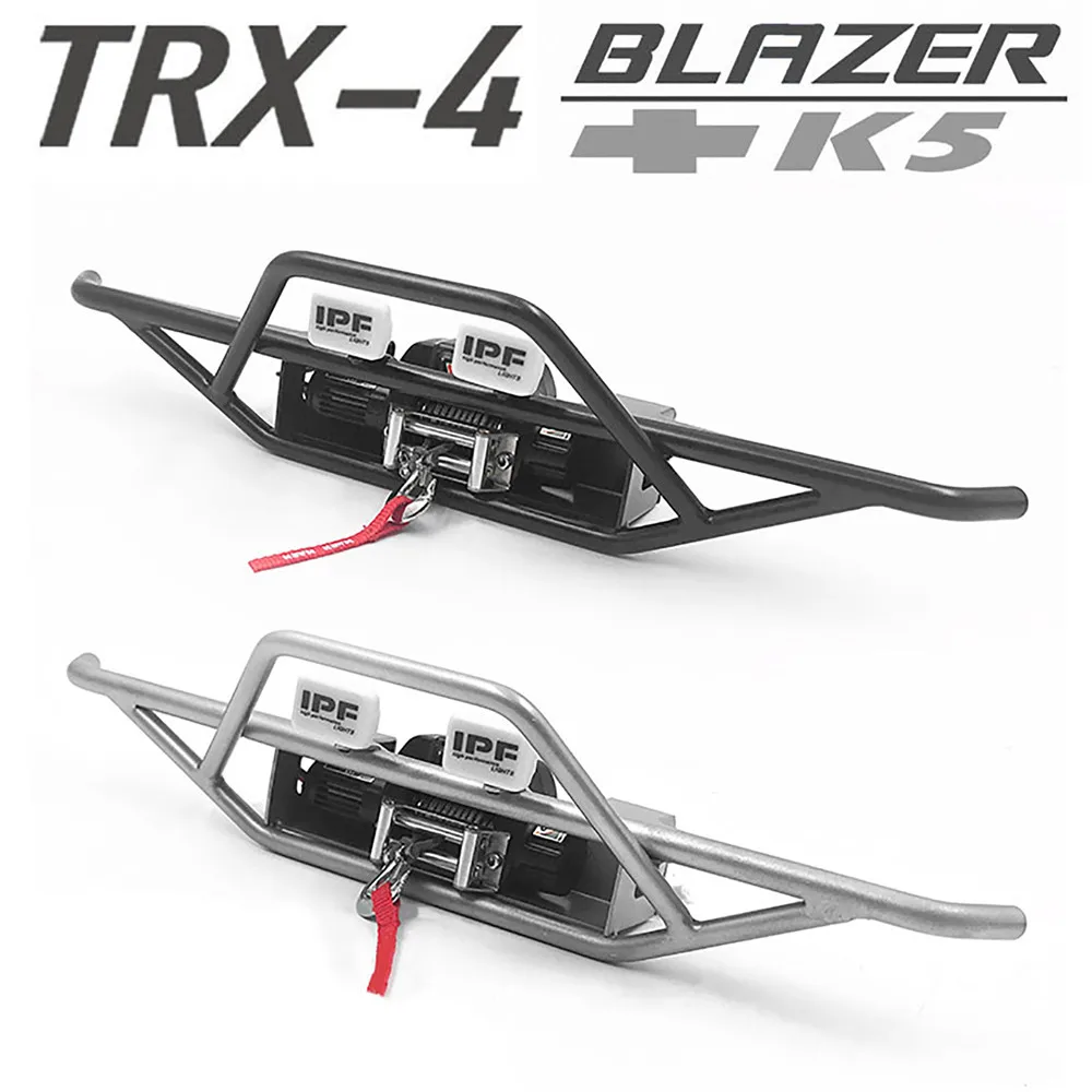 Durable Full Metal Front Bumper Protective Guard for 1/10 Traxxas TRX4 Blazer Bucks RC Crawler Car Accessories