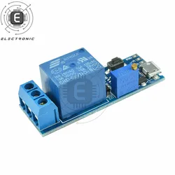 5-30V Micro USB Power Adjustable Delay Relay Timer Module Trigger Time Delay Relay Module