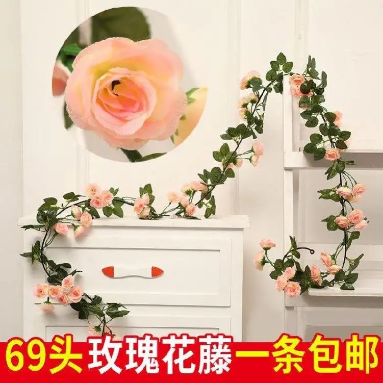 

Fence wall hanging decorations, water pipe simulation, rattan decoration, vine landscaping, hanging flowers indoor and outdoor