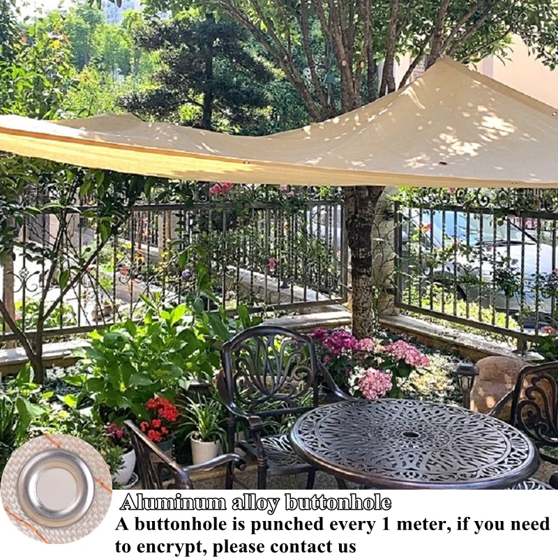 Beige Yellow Anti-UV Sun Shade Net Garden Patio Pool Outdoor Awning Succulent Plant Cover Sunshade Net Camping Tent Shading Net