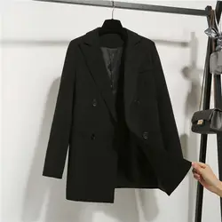 Trajes de viaje simples para mujer, abrigo de estilo coreano, holgado, profesional, Tops de moda para mujer, traje, Blazer, 2021