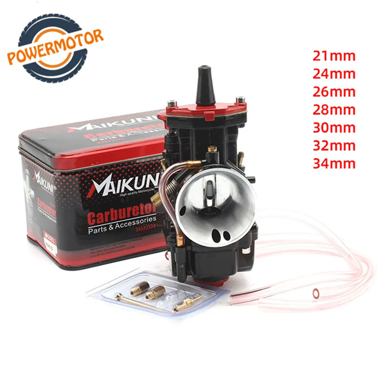 

21 22 23 24 25 26 28 30 32 34mm 4T Carburetor Motorcycles Universal Carburador Power Jet For Maikuni ATV Scooter Dirt Pit Bike