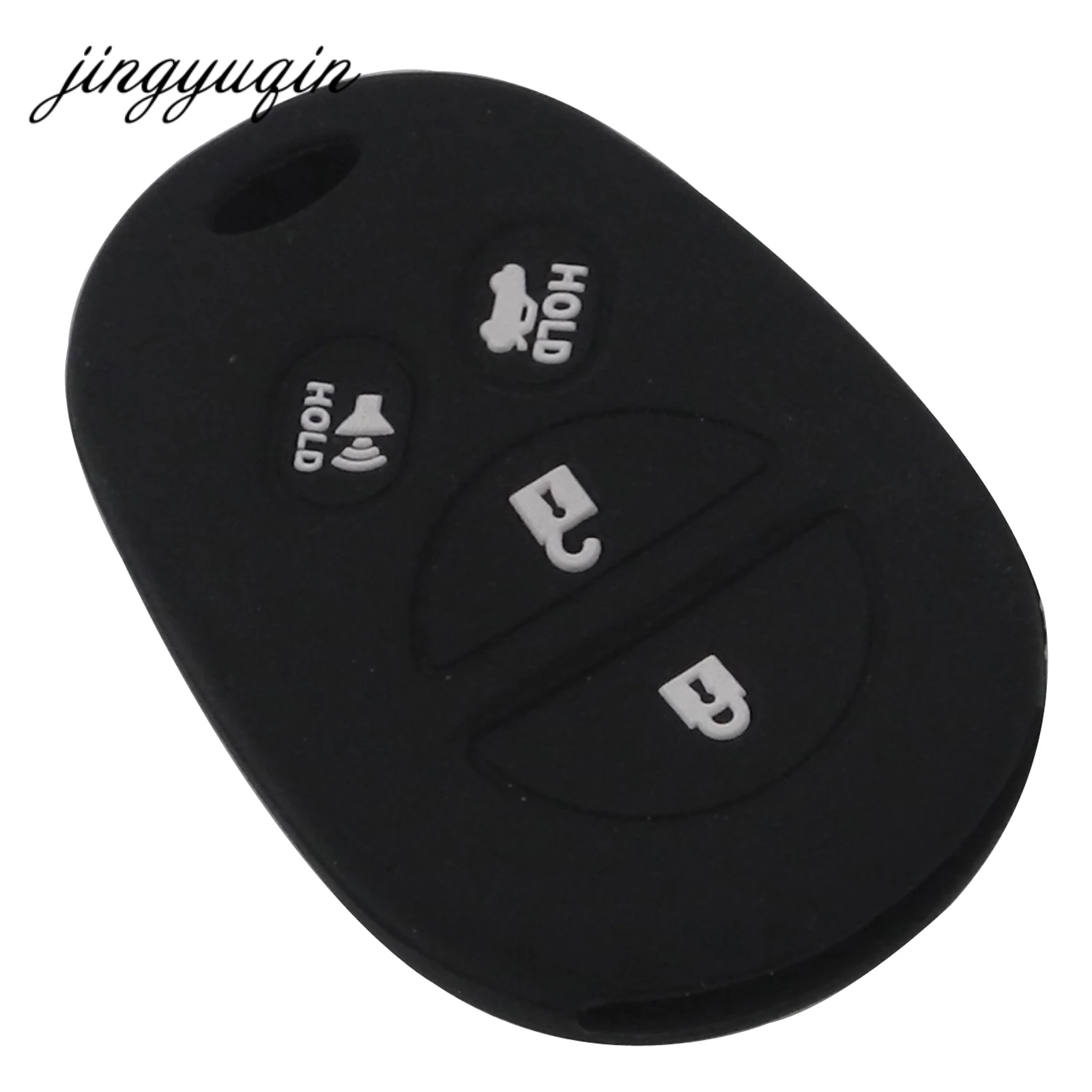 Jingyuqin 30pcs/lot 4 Buttons Silicone Key Case Shell Cover For Toyota Sequoia Fortuner Sequoia Tundra Tacoma 4Runner