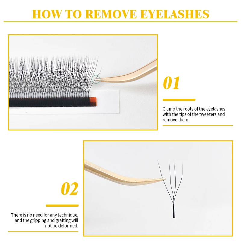 Gemerry Cilios W 4D W-shaped Eyelash Extension Automatic Flowering W Lashes LU/L/C/D Curl High Quality Individual Fake Eyelashes