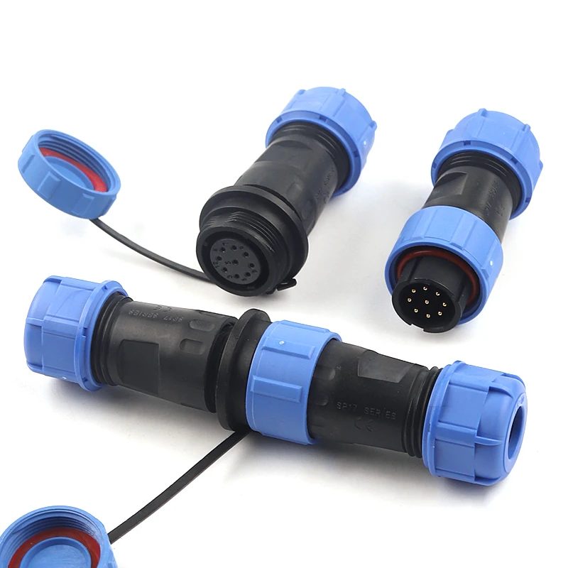 

Docking Type Waterproof connector SP17 IP68 cable connector plug & socket Male and Female 2 3 4 5 6 7 9 Pin