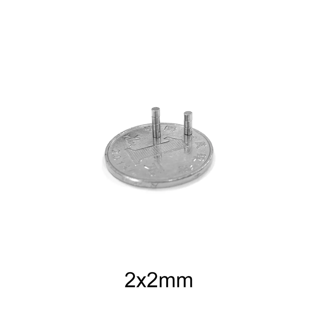 100~5000PCS 2x2 Mini Small Round Magnets 2mm*2mm Permanent NdFeB Magnet Disc 2x2mm Super Strong Powerful Magnetic Magnets 2*2