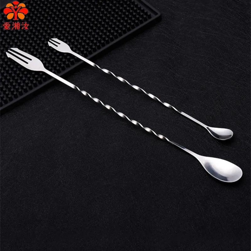 

Stainless Steel Bar Spoon, Cocktail Sticks, Cocktail Shaker, Spiral Fork, Stirrers, Kitchen Accessories, 26cm, 32cm