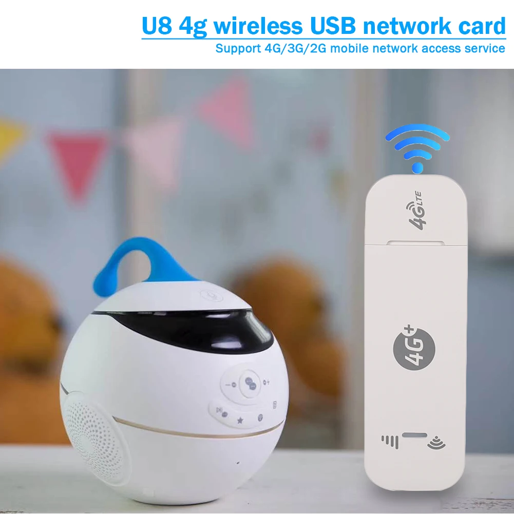 U8 4G Kartu Jaringan Nirkabel USB WiFi Modem Dongle Adaptor untuk PC Desktop Laptop Mendukung 4G/3G/2G Layanan Akses Jaringan Seluler