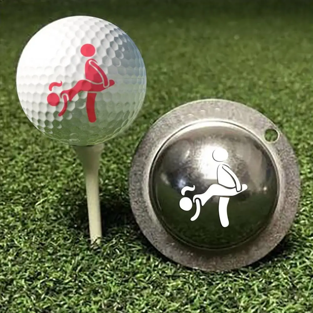 Golfbal Liner Roestvrij Staal Golf Lijn Marker Volwassen Humor Patronen Tekening Alignment Stencils Markering Tool Golf Accessoires