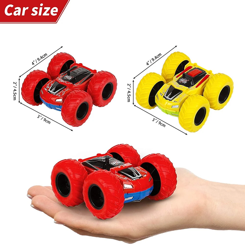 Kids Toy Car Fun Double-Side Vehicle Inertia Safety Crashworthiness and Fall Resistance Shatter-Proof Model for Child