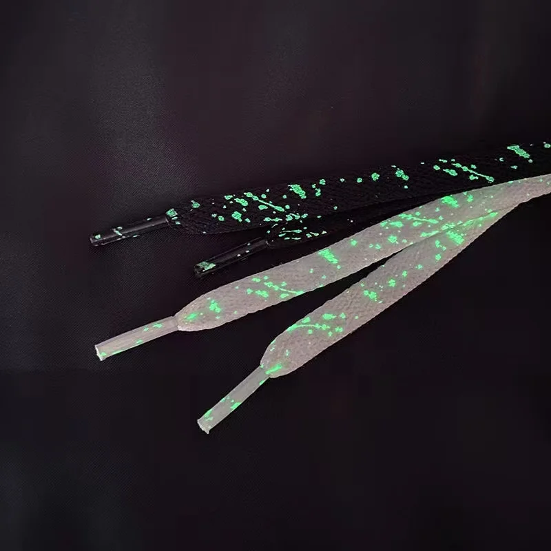 1 Paar leuchtende Schnürsenkel, leuchtende fluoreszierende Schnürsenkel für Turnschuhe, flache Spitze, Schuhe, Stiefel, Schnürsenkel, 120/140/160 cm – Detail 6