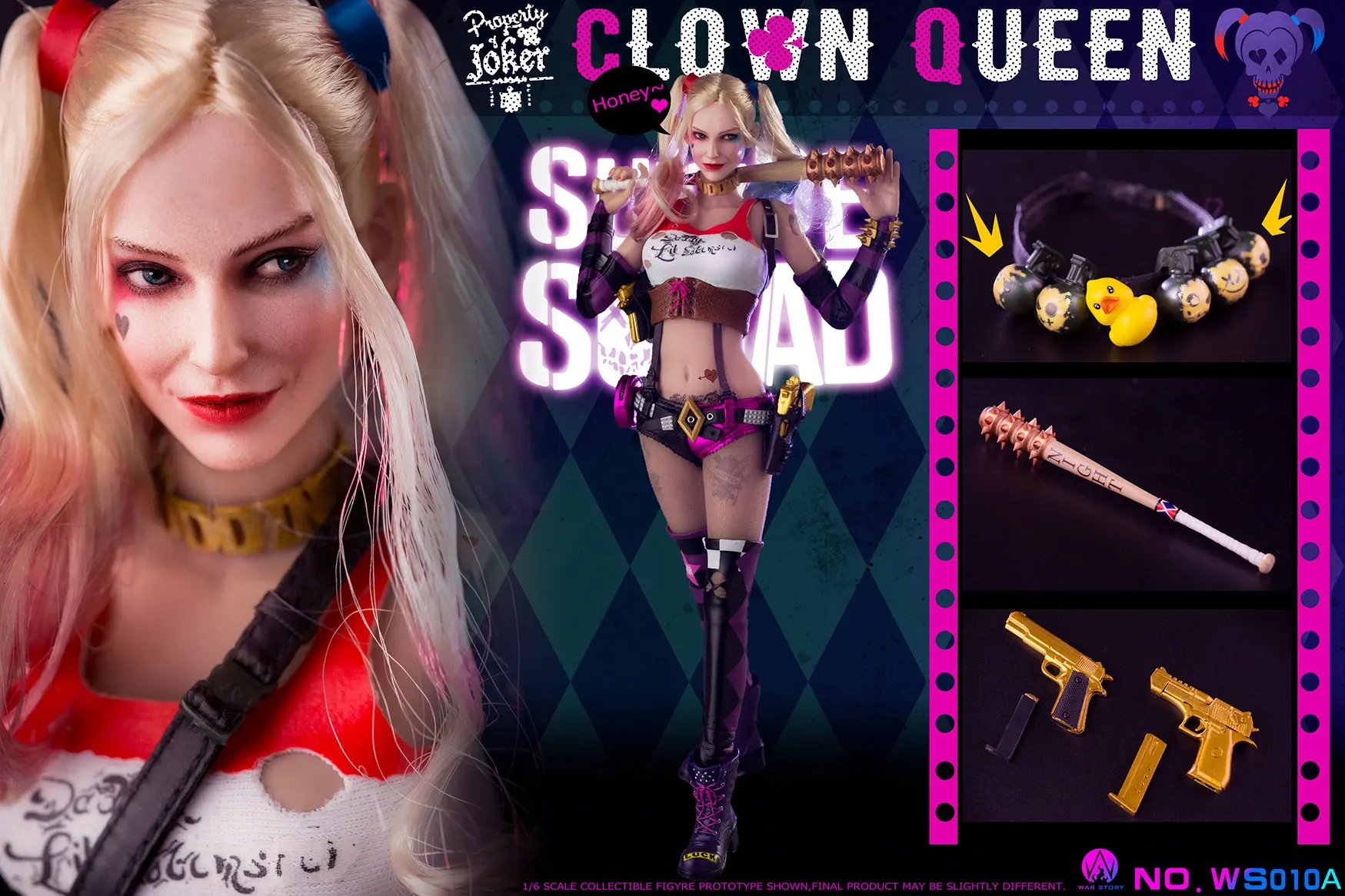 WAR STORY WS010-A Female Clown Queen 1/6 Action Figure Normal Version