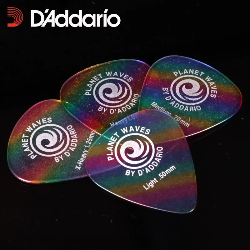 D\'Addario Classic Celluloid Guitar Picks - Rainbow, Sell by 1 Piece