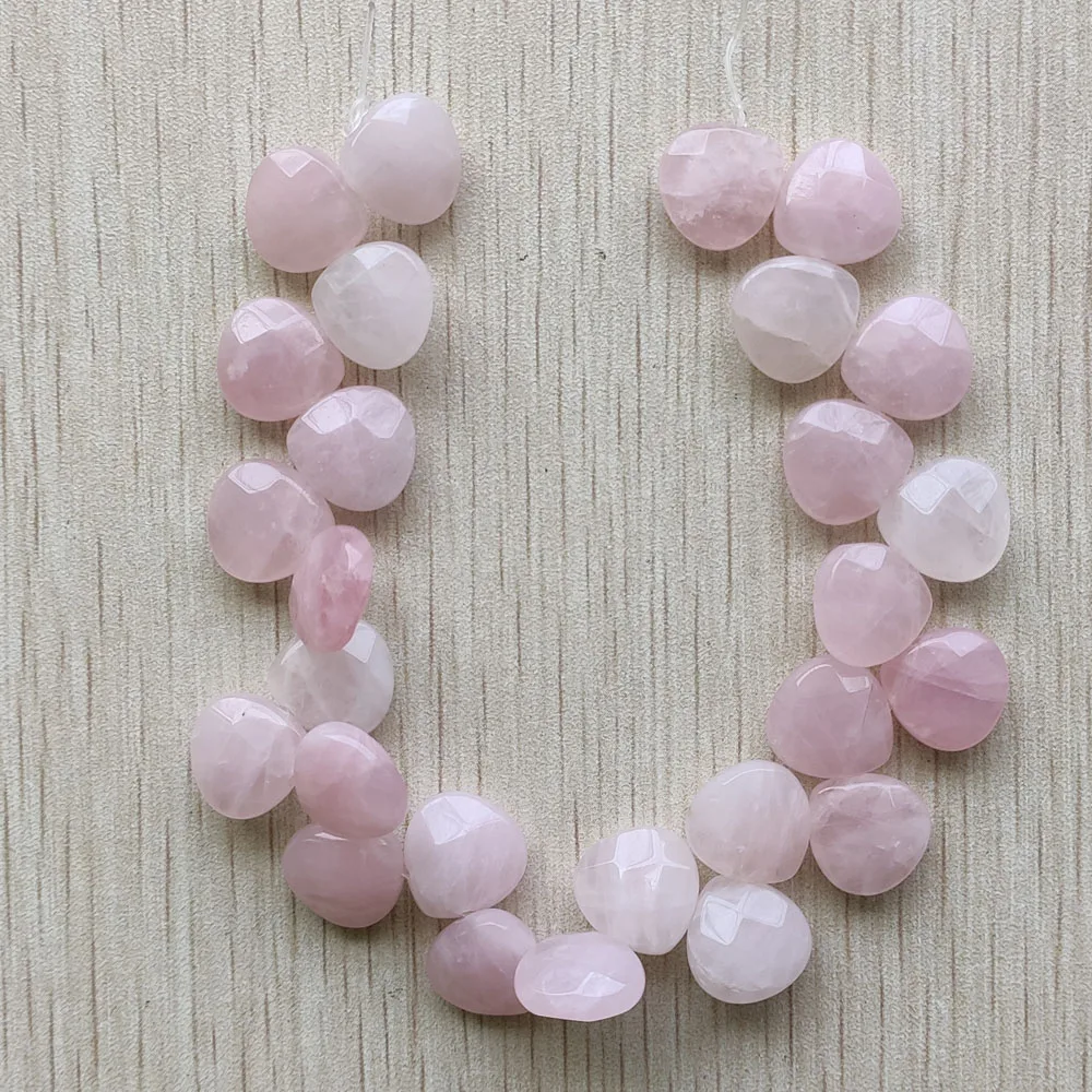 

Wholesale 26pcs/lot Fashion natural pink quartz stone water drop cut faceted beads 13mm for jewelry making free shipping