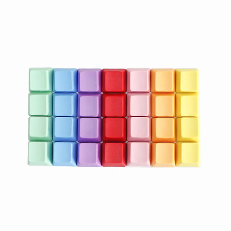 

Механическая клавиатура без гравировки, PBT, толщиной 1u, 16 шт., R1, R2, R3, R4, OEM, высокие одноцветные цвета радуги