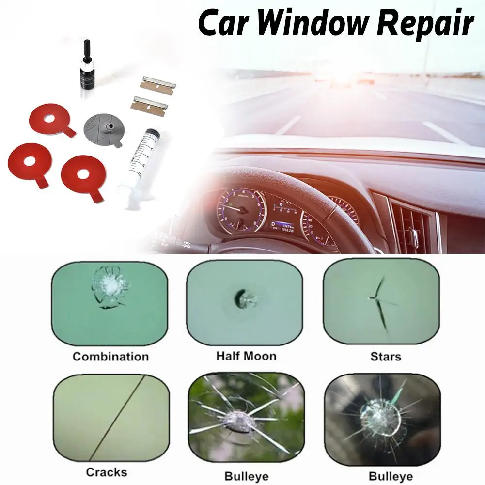 Car Windshield Repair Too Kit DIY Auto Window Screen Polishing Broken Cracked Windscreen Glass Repair Renovation Restore Tools