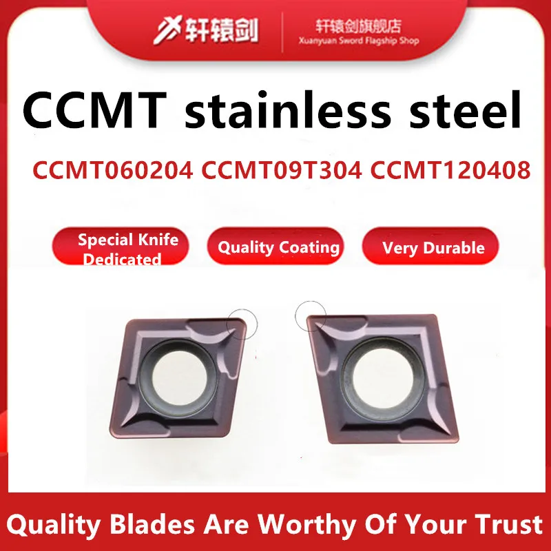 10 pieces, CCMT060204 CCMT09T304 CCMT120408 XM9030 CNC Carbide inserts for metal and stainless steel turning tools​​