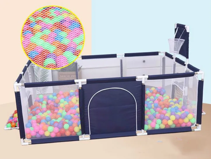 Valla de juego agrandada para niños, piscina de bolas en el océano, campo de fútbol, juguetes de lanzamiento para bebés, rejilla protectora de