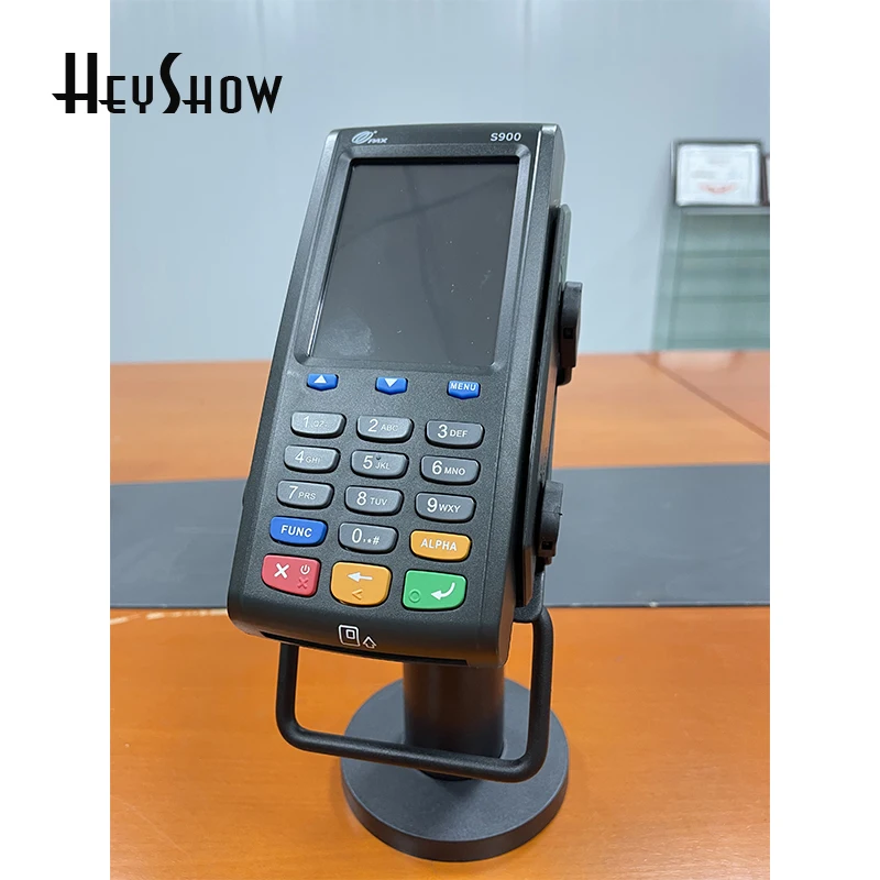 Universal POS Machine Holder, 360 Rotate, Cashier, Credit Card, Stand Base, Flexible Security, Bracket with Long Claw