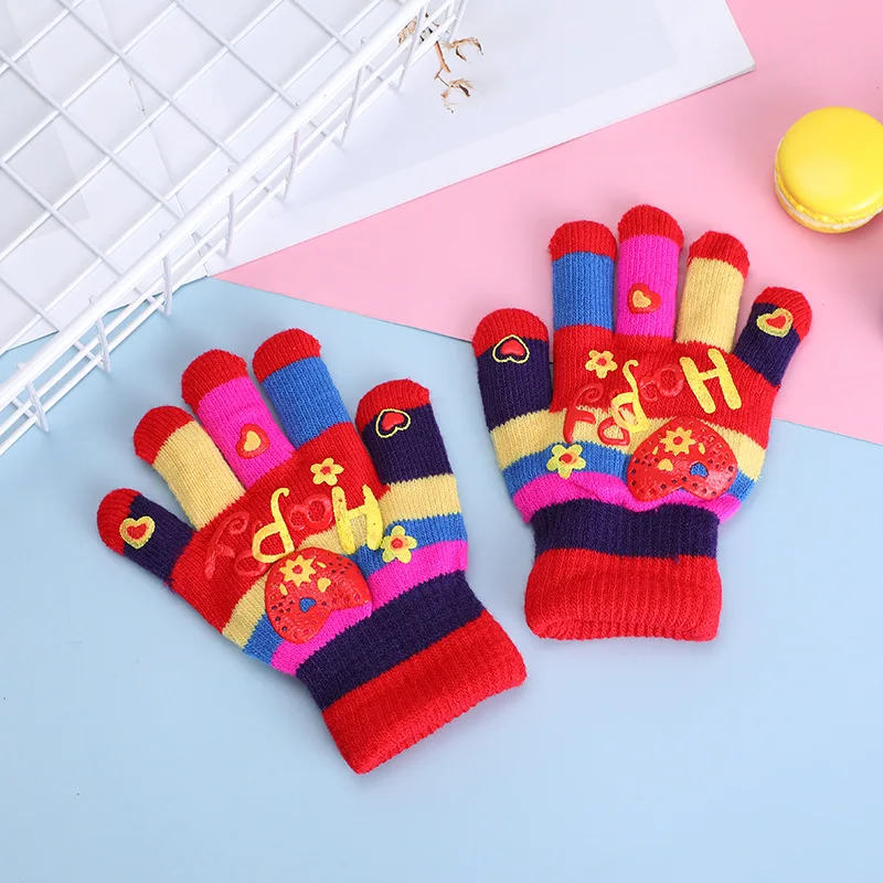 Calentador de invierno de medio dedo para niños, guantes para chicas y chicos, para esquiar al aire libre, mitones de conducción, regalo de fiesta