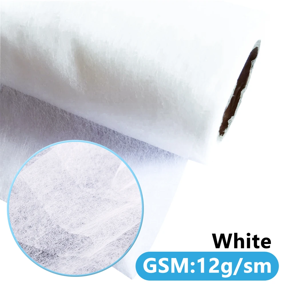 50cmx110cm/Piece Patchwork Interlining Fabrics Double Faced Adhesive for Easy Iron Fabric Quilting Cream White Batting Accessory