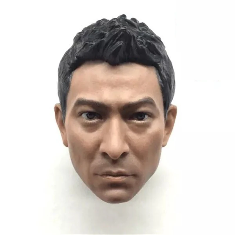 In Stock For Sale 1/6th Infernal Affairs Andy Lau Asian Superstar Male Head Sculpture For Usual 12inch Doll Action Figure